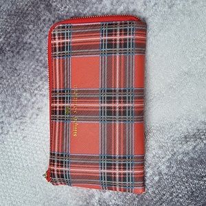 Simply southern red plaid clutch